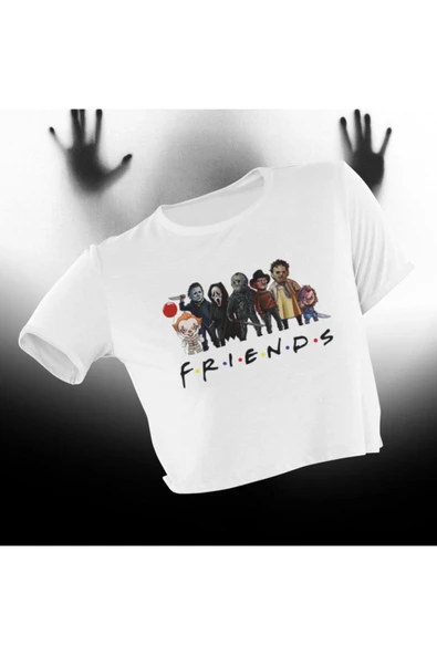 playbackmoda Crop-top Dizi Fim Friends Baskılı Yarım Tişört ürün görseli