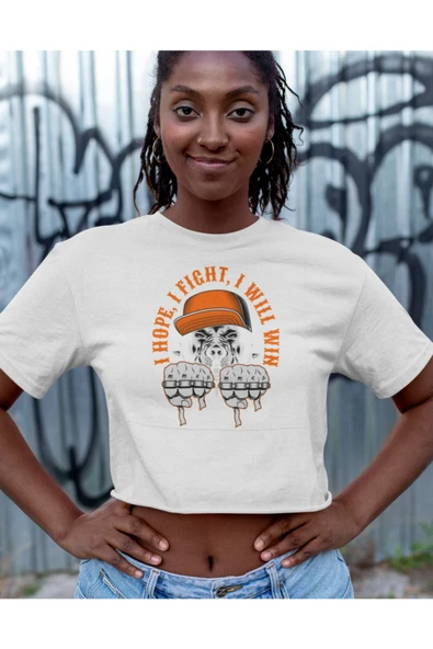 playbackmoda Crop Top Serseri Köpek Baskılı Yarım Tişört - Resim 2