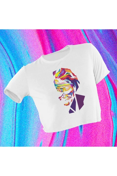 playbackmoda Crop-top Dizi Fim Joker Baskılı Yarım Tişört