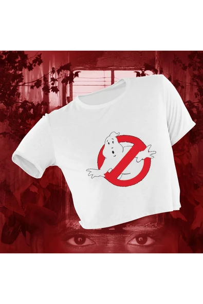 playbackmoda Crop-top Dizi Fim Hayalet Avcıları Baskılı Yarım Tişört ürün görseli