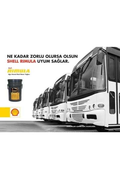 SHELL Rimula R6 Lm 10w40 Kova 20 Litre-(E7/mb 228.51) - Resim 3