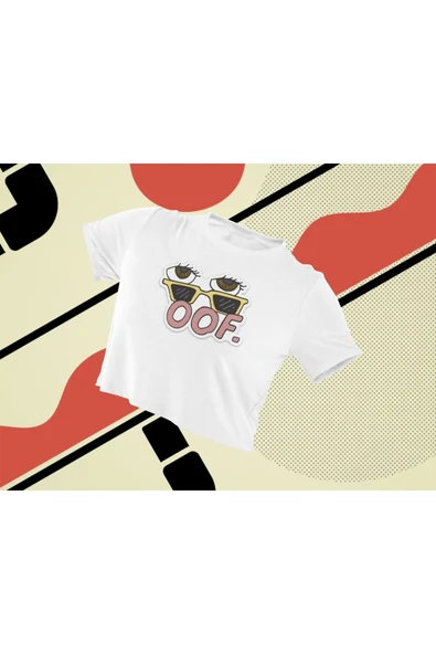 playbackmoda Crop-top Pop Art Off Baskılı Yarım Tişört - Resim 2