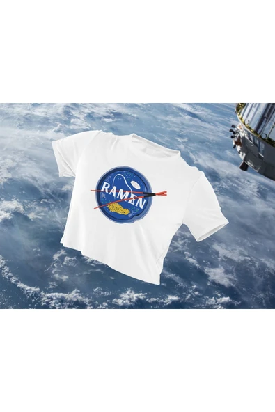 playbackmoda Crop-top Nasa Baskılı Yarım Tişört ürün görseli