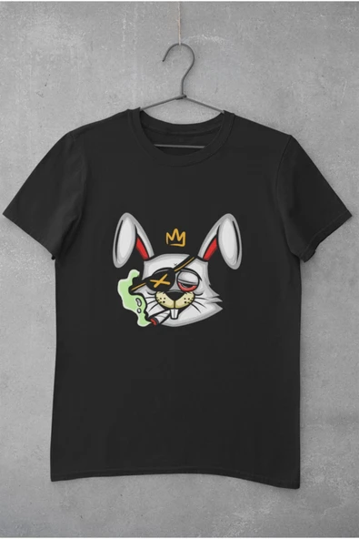 playbackmoda Owersize Korsan Tavşan Tasarım Baskılı Tişört ürün görseli