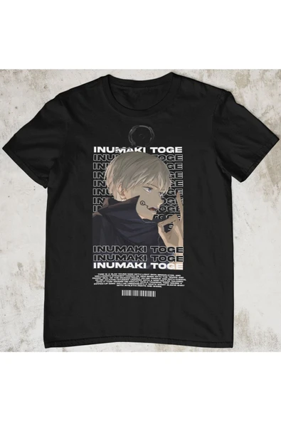 playbackmoda Akiki Tasarım, Inumaki Toge, Anime - Manga, Siyah Oversize Tişört, S Beden ürün görseli