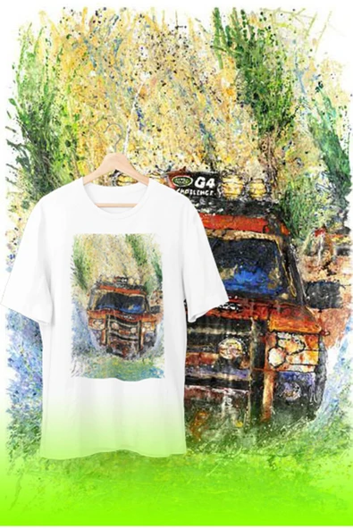 playbackmoda LAND ROVER , DİSCOVERY , OFF ROAD , BASKILI TİŞÖRT - Resim 2