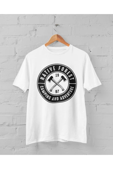 playbackmoda Owersize Camping And Adventure Yazı Tasarım Baskılı Tişört ürün görseli