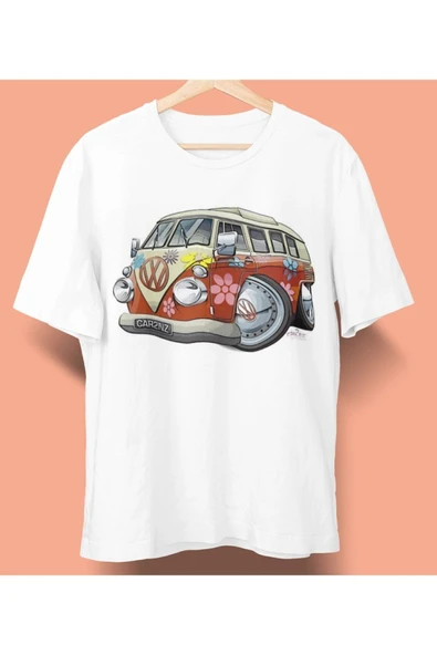 playbackmoda Owersize Tasarım Vosvos Volkswagen T1, T2,t3 Baskılı Tişört ürün görseli