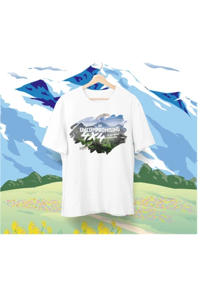 playbackmoda Owersize Tasarım 4x4 Yazı Desen Baskılı Tişört - Resim 2