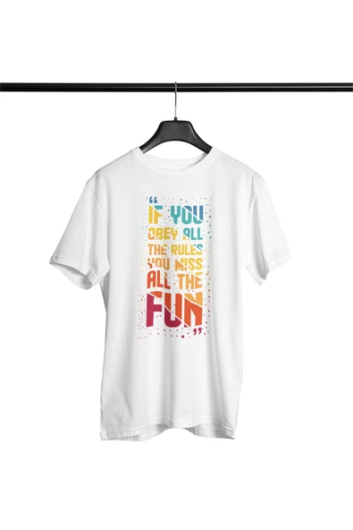 playbackmoda Oversize Renkliıf You Obey Yazılı Baskılı Oversize Tişört ürün görseli
