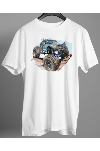 playbackmoda Owersize Tasarım Offroad Pickup Kamyonet Baskılı Tişört ürün görseli