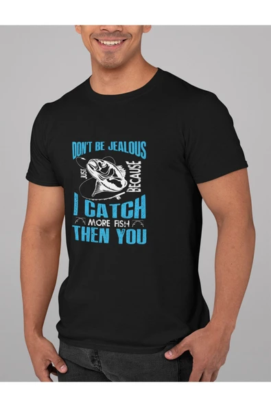 playbackmoda Oversize Balık Balıkçılık Yazı Tasarım Baskılı Oversize Tişört - Resim 2