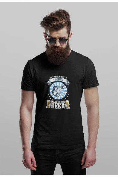 playbackmoda Oversize Balık Balıkçılık Yazı Tasarım Baskılı Oversize Tişört - Resim 2