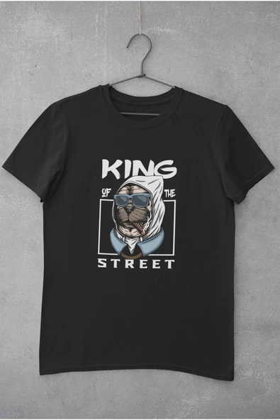 playbackmoda Oversize Bulldog King Köpek Tasarım Baskılı Oversize Tişört ürün görseli