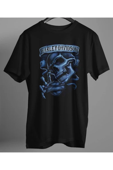 playbackmoda Owersize Tasarım Motor Hd Kurukafa Desen Baskılı Tişört ürün görseli