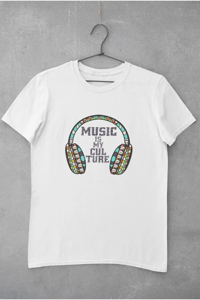 playbackmoda Oversize Music Renkli Kulaklık Tasarım Baskılı Oversize Tişört ürün görseli