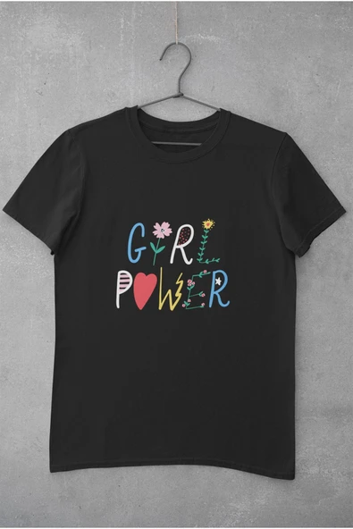 playbackmoda Oversize Girl Power Yazı Tasarım Baskılı Oversize Tişört ürün görseli