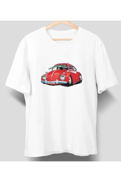 playbackmoda Owersize Tasarım Vosvos Volkswagen Beetle Baskılı Tişört ürün görseli