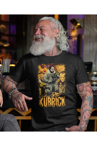 playbackmoda Akiki Tasarım, Stanley Kubrick Filmleri Fan Dizayn, Afiş Tasarım, Siyah Oversize Tişört, Xl - Resim 2