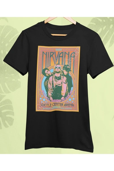 playbackmoda Owersize Tasarım Rock Poster Nirvana Baskılı Tişört ürün görseli