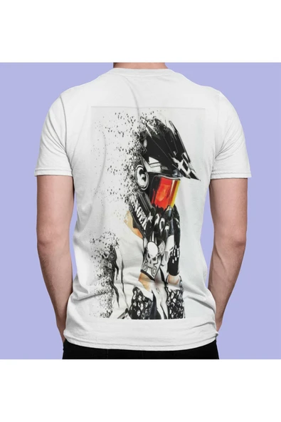 playbackmoda Owersize Tasarım Motokros Desen Baskılı Tişört ürün görseli