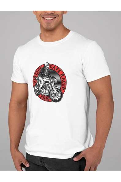 playbackmoda Oversize Motorsiklet Caferacer Tasarım Baskılı Oversize Tişört ürün görseli