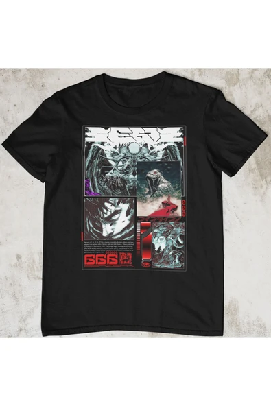 playbackmoda Akiki Tasarım, Berserk, Anime - Manga, Siyah Oversize Tişört, Xl Beden