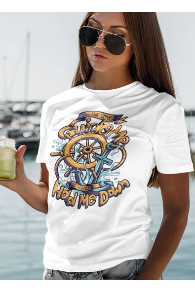 playbackmoda Oversize Renkli Guıde Me Yazılı Baskılı Oversize Tişört ürün görseli