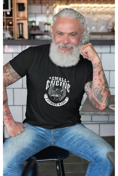 playbackmoda Oversize Small Engine Tasarım Baskılı Oversize Tişört ürün görseli