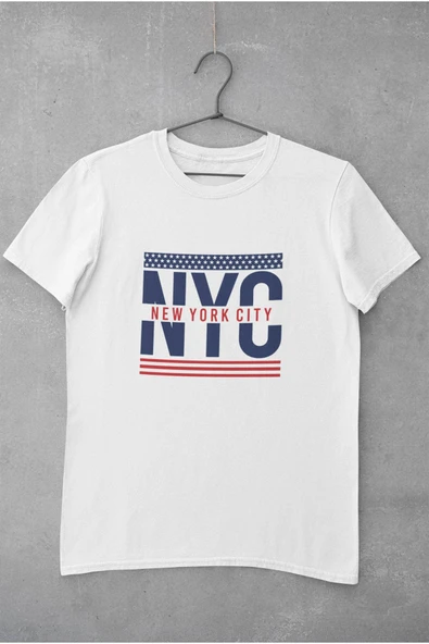 playbackmoda Oversize Renkli Nyc Yazılı Baskılı Oversize Tişört ürün görseli