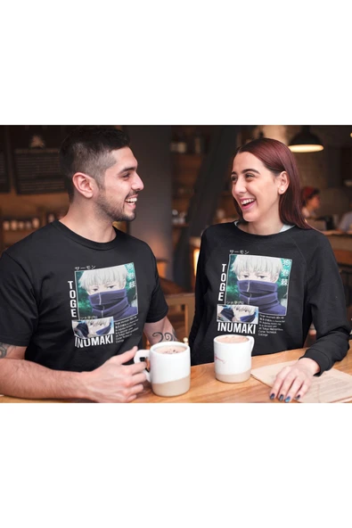 playbackmoda Akiki Tasarım, Toge Inumaki, Anime - Manga, Siyah Oversize Tişört, S Beden - Resim 2