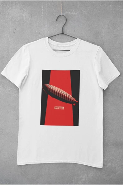 playbackmoda Oversize Rock Poster Led Zeppelin Tasarım Baskılı Oversize Tişört - 1