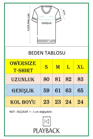 playbackmoda Owersize Tasarım Doğa Kamp Dağ Baskılı Tişört - 2