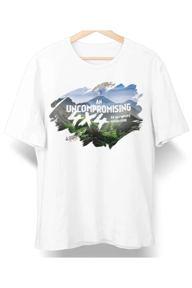 playbackmoda Owersize Tasarım 4x4 Yazı Desen Baskılı Tişört ürün görseli