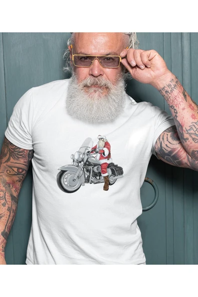 playbackmoda Oversize Motosikletli Noelbabatasarım Baskılı Oversize Tişört ürün görseli
