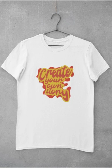 playbackmoda Owersize Crated Your Own Story Yazı Tasarım Baskılı Tişört ürün görseli