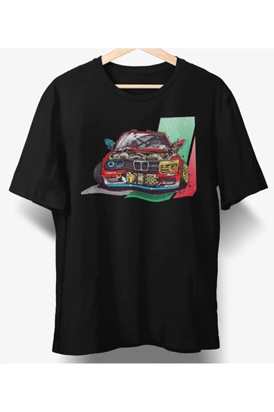playbackmoda Owersize Tasarım Bmw Desen Baskılı Tişört ürün görseli