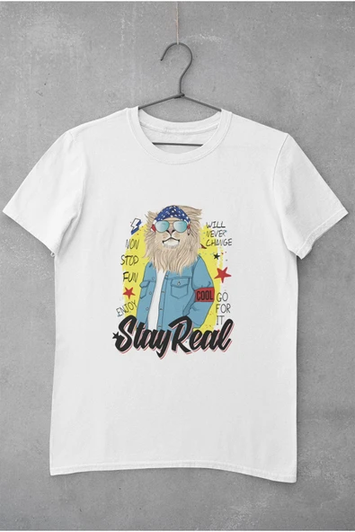 playbackmoda Oversize Cool Aslan Tasarım Baskılı Oversize Tişört ürün görseli