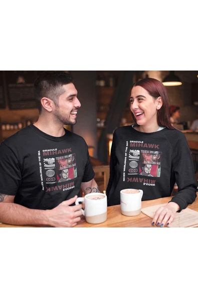 playbackmoda Akiki Tasarım, Dracule Mihawk, Anime - Manga, Siyah Oversize Tişört, M Beden - Resim 2