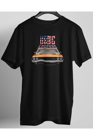 playbackmoda Owersize Tasarım American Muscle Car Legends Dodge Baskılı Tişört ürün görseli