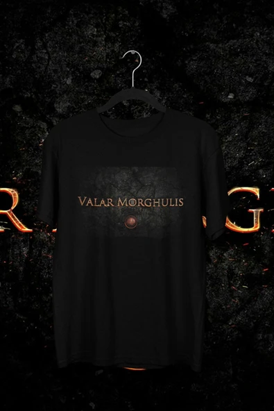 playbackmoda Akiki Tasarım, Game Of Thrones-valar Morghulis, Film Afişi Tasarım, Siyah Oversize Tişört, L