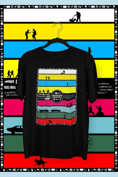 playbackmoda Akiki Tasarım, Quentin Tarantino Filmleri Fan Dizayn, Afiş Tasarım, Siyah Oversize Tişört, Xl ürün görseli
