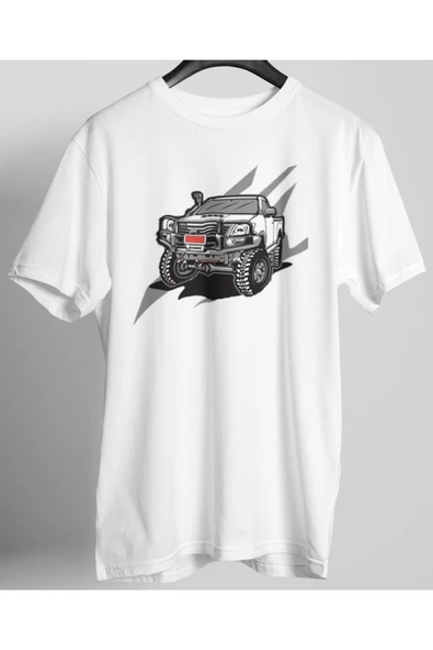 playbackmoda Owersize Tasarım Offroad Pickup Kamyonet Baskılı Tişört ürün görseli