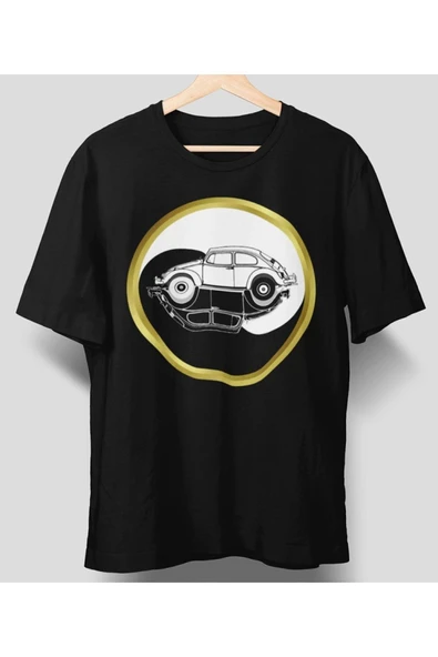 playbackmoda Owersize Tasarım Vosvos Volkswagen Beetle Baskılı Tişört ürün görseli