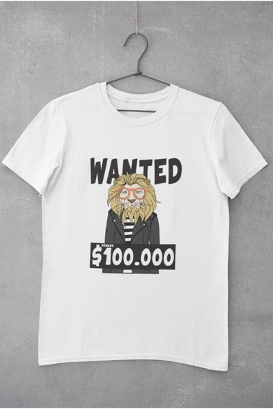 playbackmoda Owersize Wanted Aslan Tasarım Baskılı Tişört ürün görseli