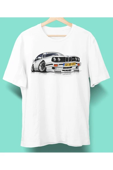 playbackmoda Owersize Tasarım Bmw Desen Baskılı Tişört - 1