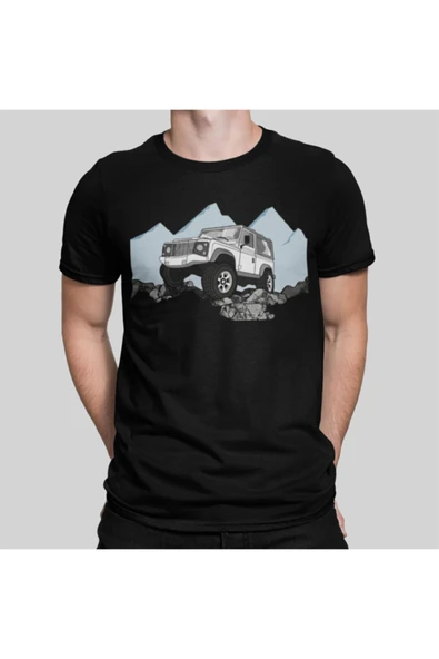 playbackmoda LAND ROVER , DEFENDER , BEYAZ , ARAZİ , BASKILI TİŞÖRT - Resim 2