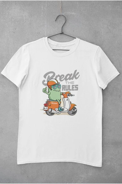 playbackmoda Owersize Scooter Monster Tasarım Baskılı Tişört ürün görseli