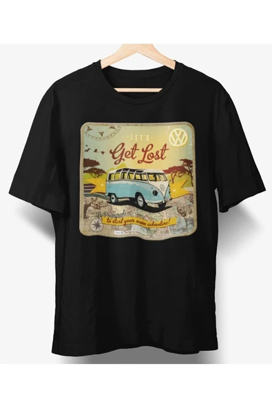 playbackmoda Owersize Tasarım Vosvos Volkswagen T1, T2,t3 Baskılı Tişört - 1