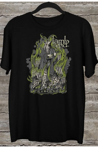 playbackmoda Owersize Müzik Lamb Of God Tasarım Baskılı Tişört ürün görseli